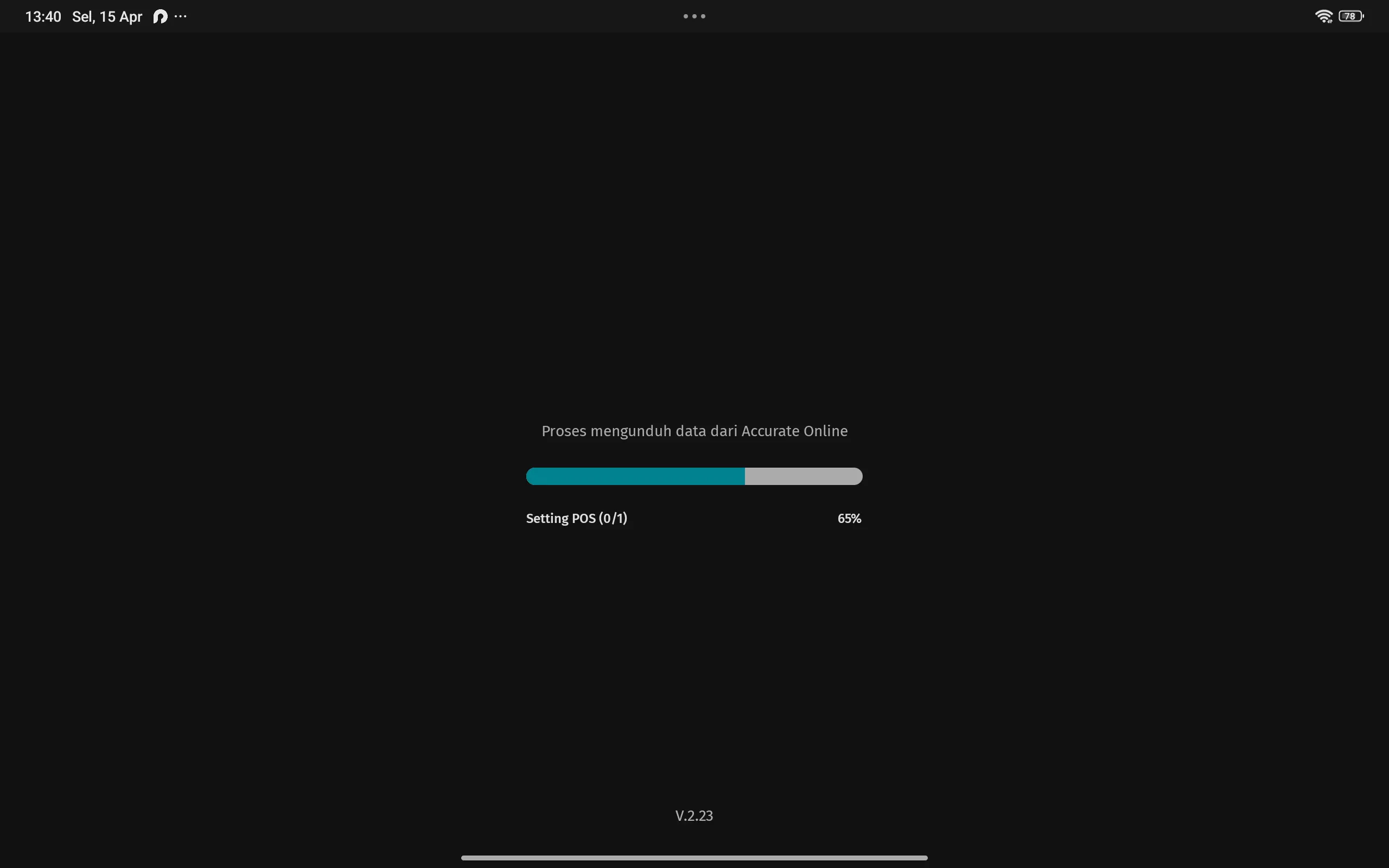 menggunakan data backup